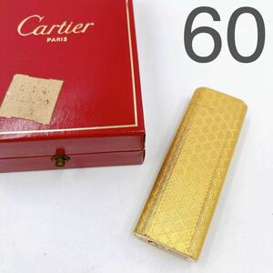 5AD197 1円〜 Cartier カルティエ ライター ゴールドカラー 046109 元箱付き ブランド 喫煙具 中古 現状品 着火未確認