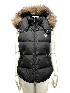 【中古】　【美品】MONCLER モンクレール ジャケット サイズ3 レディース ファー ワッペン ダウンベスト GALLINULE GILET＿s08