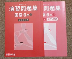 未記入 2023年度版 四谷大塚 予習シリーズ 演習問題集 国語 6年下 難関校対策 小学生 中学受験 テキスト 書き込み無し