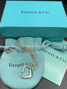 【3663】箱付き/TIFFANY ＆ Co. オープンハート シルバー 925 ネックレス ティファニー アクセサリー