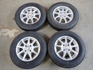 YS14620【送料無料145/80R13】モコ MRワゴン タント スペーシア NーBOX 中古スタッドレス ★13×4J 100/4H ET42★1円スタート