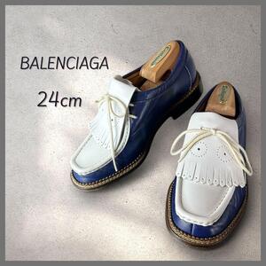 Balenciaga バレンシアガ ゴルフシューズ 靴 スパイク 24cm 白ホワイト紺ネイビー レディス GOLF