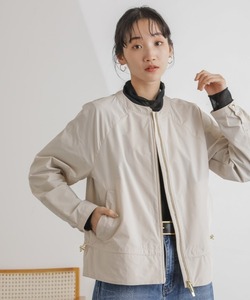 「WOOLRICH」 ジップアップブルゾン S ライトベージュ レディース