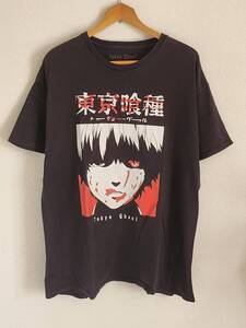 【XL】東京喰種トーキョーグールTシャツ金木カネキブラック黒フェードアニメ映画ムービー