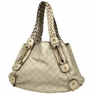 グッチ GUCCI グッチシマ ハンドバッグ ショルダーバッグ ホースビット ショルダーバッグ シマレザー ホワイト 162900 レディース 【中古】