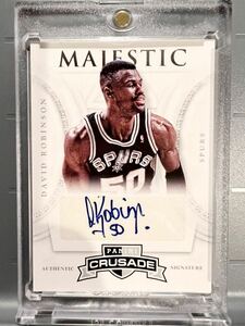 SSP HOF 12 Panini Crusade David Robinson デビッド・ロビンソン NBA 直筆 サイン Spurs スパーズ ジャージ MVP 優勝 10回All-star バスケ