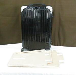 6J163◎RIMOWA　リモワ　キャリーケース　スーツケース　ブラック系 ケース内部のバンド欠品◎中古品