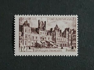 フランス 1951年 フォンテーヌブロー城 1種完 NH