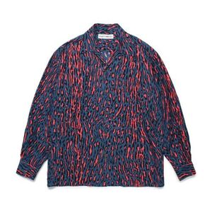 新品 WACKO MARIA 24AW LEOPARD HAWAIIAN SHIRT L/S レオパード ハワイアン アロハ シャツ 24FWE-WMS-HI02 ワコマリア XL