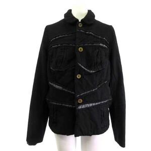 コムデギャルソンコムデギャルソン COMME des GARCONS COMME des GARCONS ジャケット フロント装飾 黒 ブラック L RP-J005 レディース