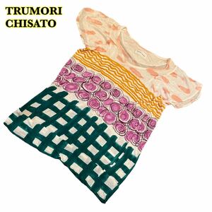 TSUMORI CHISATO ツモリチサト　半袖Tシャツ　トップス　カラフル　ガーゼ素材　レディース　2サイズ　【AY1620】