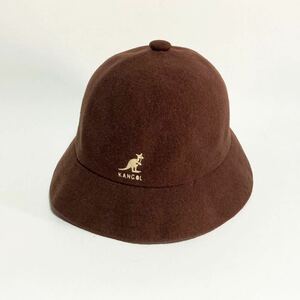 KANGOL ☆ イングランド製 ウール ハット 帽子 バケットハット ブラウン 58cm UK ストリート アメカジ 古着 人気 カンゴール■SHWH41