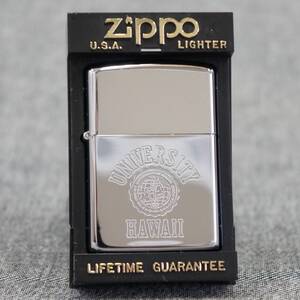 送料無料 未使用品 ZIPPO 1992年 Ⅷ UNIVERSITY HAWAII ハワイ購入品 長期保管品 プラケース付き UNIVERSITY OF HAWAII ビンテージ レトロ