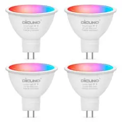 DiCUNO スマート電球 GU5.3口金 LED電球 5W 40W相当 4個入