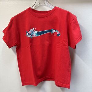 TWENTY SIX RED SUGAR ハイビスカス　プリント ヴィンテージ Tシャツ ショート丈　赤 MADE IN USA