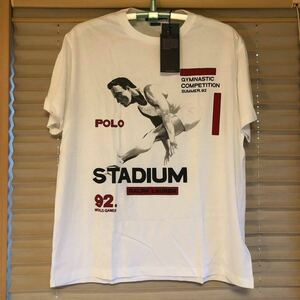 M 新品 POLO RALPH LAUREN gymnastic t shirt rrl country sport 1992 1993 stadium p wing snow beach Tシャツ