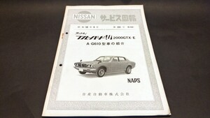 日産 ブルーバードU610 U2000GTX-E A-G610 サービス周報