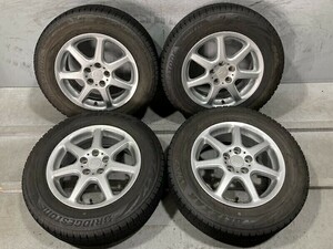 7分山程 アルミホイール付(WT3H005) SAA 15×6J 5穴 100 + BRIDGESTONE BLIZZAK VRX2 195/65R15 91Q スタッドレス 冬