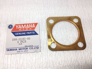 7378-4 ヤマハ YZ80 シリンダー ガスケット ヘッドガスケット (1974-77) 純正 新品 598-11181-00 撮影の為 開封しました。