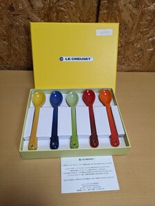 未使用　ル・クルーゼ　LE CREUSET Spoon set or 5　スプーンセット　スプーン　ストーンウェア　マルチカラー　カラフル　ルクルーゼ