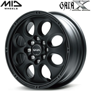 MID GAIA X 1本価格 フルマットブラック 5.0J-14インチ 8H100＆114.3 インセット+42