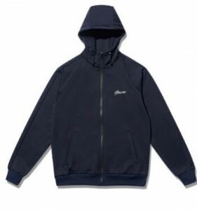 美品★BackChannel JERSEY FULL ZIP PARKA バックチャンネル パーカー ネイビー Mサイズ