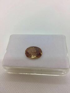 【新品、鑑別所付】バイカラーオレゴン産サンストーン＊ルース＊6.181ct＊希少＊天然石＊裸石＊ラブラドライト＊オーバルミックスカット