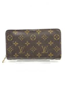 Louis Vuitton ルイヴィトン モノグラム ポルトモネ ジップ ラウンドファスナー 長財布 ブラウン系 M61727 CA0044(2004年製造モデル)