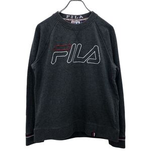 FILA ロゴスウェット Sサイズ フィラ グレー ビッグロゴ ラグラン 古着卸 アメリカ仕入 t2210-3101