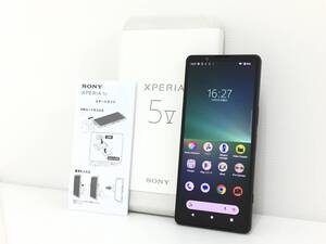 〇【美品】SONY ソニー Xperia 5 V XQ-DE44 256GB スマートフォン ブラック SIMフリー 動作品