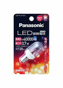 【中古】パナソニック LED電球 密閉形器具対応 E12口金 電球色相当(0.7W) 装飾電球・T型タイプ LDT1LE12C