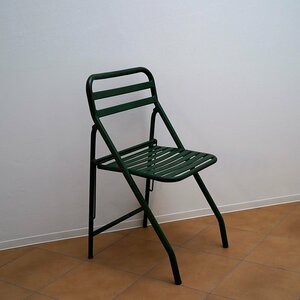 French Army Folding Chair / Green Metal / France / 1960s 家具 インテリア ヴィンテージ フランス