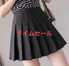 XLミニスカート　プリーツ　かわいい　スカート  着痩せ　新品　黒スカート
