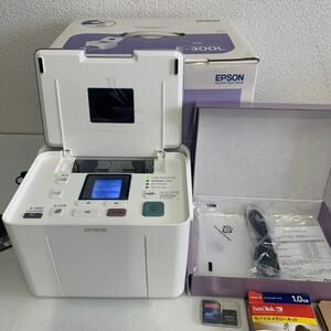 ★動作確認済み インク付き EPSON エプソン カラリオミー E-300L 画面保護フィルム付き 箱付き 写真 ハガキ プリンター 小型 印刷 機械