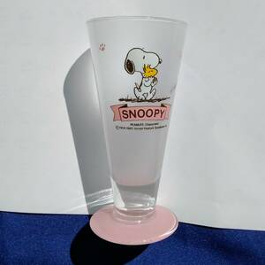 昭和レトロ　スヌーピー　パフェグラス　SNOOPY　グラス　ピーナッツ 　ガラス製　コップ　平成レトロ　ファンシーグッズ