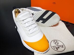 試し履き程度 エルメス 38.5 HERMES コンビレザースニーカー バウンシング 箱付 9556