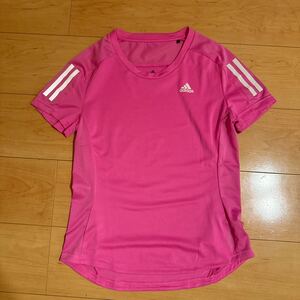 adidas アディダス エアロレディランニング 半袖Tシャツ レディースXS ピンク