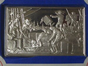 The Bicentennial Council of the 13 Original States Silver Ingot # 1 The Boston Tea Party (Franklin Mint)