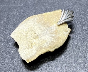 ☆薄利堂☆北投石原石ペンダントトップ☆6.6g☆測定確認済☆銀金具☆再入荷