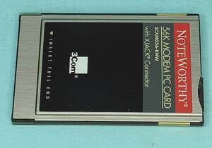 【動作未確認】3Com　NOTEWORTHY　56K MODEM PC CARD　3CXM056-BNW with XJACK Connector　モデム　本体のみ