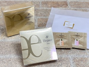 1円〜! 未開封品! Elegance エレガンス リファイン ヴェルヴェティ ファンデーション レフィル＆ファンデーションケース 2点セット 2488y2