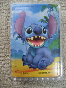 【即決・中古美品・匿名発送】ディズニー スティッチ　Disney　Stitch Playing Cards　（プラスチック・コーティング）