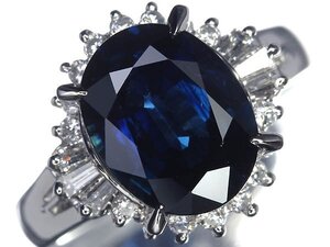 8KM14429D【売り切り】新品仕上【RK宝石】≪Sapphire≫ ジュエリーマキ 上質サファイア 特大3.26ct 極上ダイヤモンド Pt850 高級リング