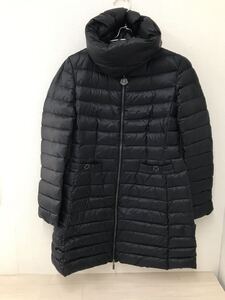 ■【美品】 MONCLER モンクレール ロングダウンコート 1 ブラック レディース