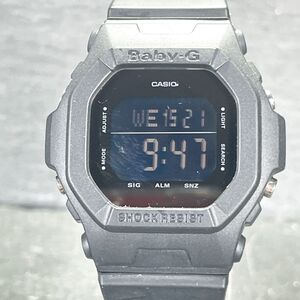 美品 CASIO カシオ Baby-G ベビージー ソリッドカラーズ BG-5606-1 腕時計 デジタル クオーツ 多機能 カレンダー ラバーバンド 動作確認済