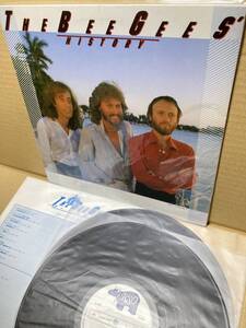 PROMO 38MW 0029/30！美盤LP x2！BEE GEES HISTORY Polydor 見本盤 MASSACHUSETTS SPICKS AND SPECKS STAYIN