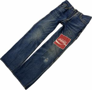 PETER JEANS ☆ コカコーラ ワッペン アメリカン ブーツカット ジーンズ デニムパンツ 82cm アメカジ 古着 ピータージーンズ■Ja7505