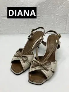 DIANA　WELL FIT　サンダル　白　22.5cm