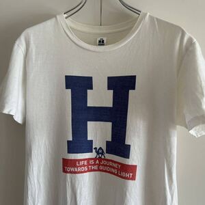 HR MARKET ハリウッドランチマーケット 日本製 ロゴTシャツ 1 S ホワイト 聖林公司