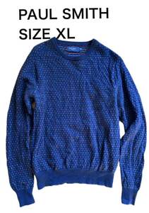 【送料無料】中古 PAUL SMITH ポール スミス セーター ドット柄 デザイン ウール 羊毛100% サイズXL